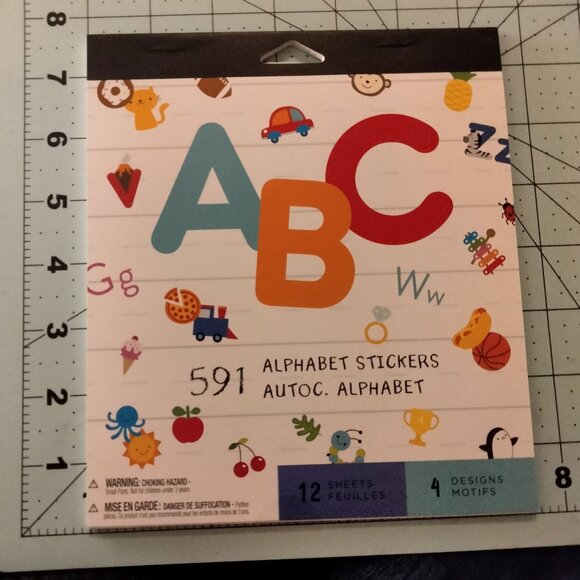 Alphabet Stickers Pack 12 Sheets 4 Designs 591 Pieces American Greetings - Picture 2 of 6